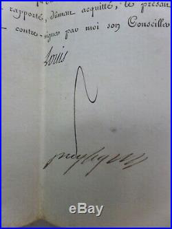 PARCHEMIN daté de mai 1789, signé LOUIS XVI
