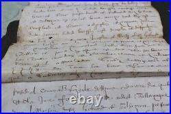 PARCHEMIN de 1626 acte notarié, vente de terres 800 x 270