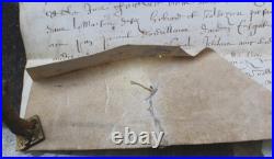 PARCHEMIN de 1626 acte notarié, vente de terres 800 x 270