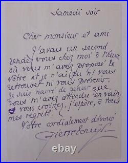 PIERRE LOUYS Lettre Manuscrite. Billet Autographe Signé. 1895 1900