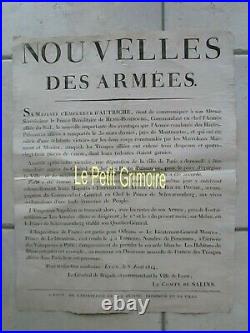PLACARD 1814 BATAILLE DE PARIS (fin du règne de Napoléon)