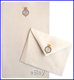 Papier lettre enveloppe Famille Royale de Grèce grec Greece armoiries kerkira