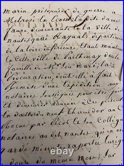 Papiers Anciens Pierre Jean Andrieux Revolution, Nantes, manuscrit, Deux Sevres