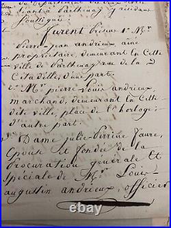 Papiers Anciens Pierre Jean Andrieux Revolution, Nantes, manuscrit, Deux Sevres