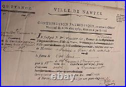 Papiers Anciens Pierre Jean Andrieux Revolution, Nantes, manuscrit, Deux Sevres