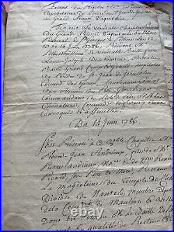 Papiers Anciens Pierre Jean Andrieux Revolution, Nantes, manuscrit, Deux Sevres