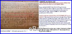 Parchemin 1315 PRIVILEGIUM ALEXANDER. Sur le Pape ALEXANDRE IV sous LOUIS X