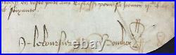 Parchemin Guerre de cent ans Arbalétriers Duché Normandie 1460 Parchment