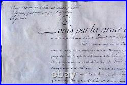 Parchemin Signé Roi Louis XVI 1778 Versailles Roy France Armée Montbarrey Sceau