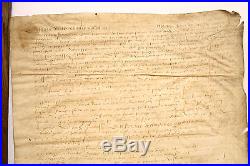 Parchemin acte de droit privé Bretagne Penthièvre Plourhan 1570