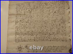 Parchemin de 1384 Carpentras, Aurel (84, Vaucluse), Roussieux (26, Drôme)