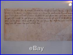 Parchemin manuscrit de 1387, Enguerrand de Coucy, Guerre de Cent Ans, rare