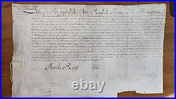 Parchemin signé Louis lieutenant civil Montcenis 1778