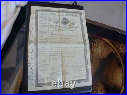 Passeport 1er Empire, 1806, dépt Seine et Oise, H 36cm x L 26cm