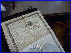 Passeport 1er Empire, 1806, dépt Seine et Oise, H 36cm x L 26cm