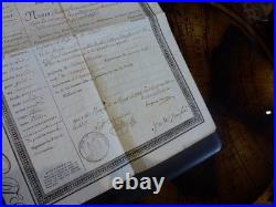 Passeport 1er Empire, 1806, dépt Seine et Oise, H 36cm x L 26cm