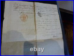 Passeport 1er Empire, 1806, dépt Seine et Oise, H 36cm x L 26cm