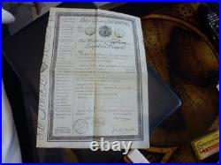Passeport 1er Empire, 1806, dépt Seine et Oise, H 36cm x L 26cm