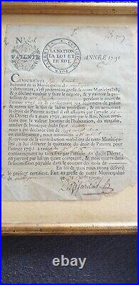 Patente De Maitre Boucher De 1791 Revolution Francaise Metier Ancien La Nation