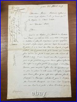 Paul Barras 1799 Rare Autographe Campagne d'Amérique Bonaparte Mathieu Tonnere