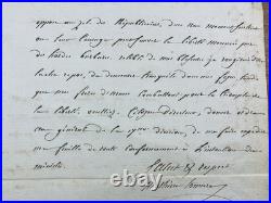 Paul Barras 1799 Rare Autographe Campagne d'Amérique Bonaparte Mathieu Tonnere