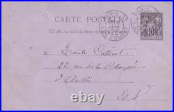Paul VERLAINE Carte lettre autographe signée Verlaine rechute 1889