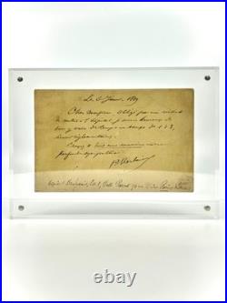 Paul VERLAINE Carte lettre autographe signée Verlaine rechute 1889