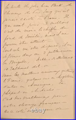 Pérusse Des Cars (Amédée Joseph de), 1820-1899, Correspondance (1882-1891) avec