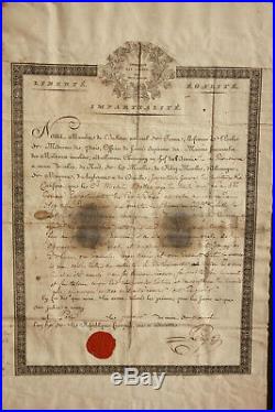 Pierre-François Percy Certificat autographe LAS datée 1802 Empire / Napoléon