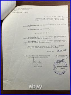 Pierre Mendès France en 1944 René Mayer Paul Giacobbi Corse WW2 Rare Autographe