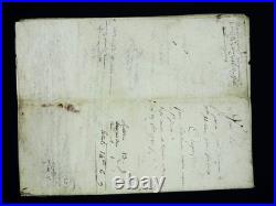 Pochette contenant divers autographes pochette manuscrits XVIIIeme XIXeme