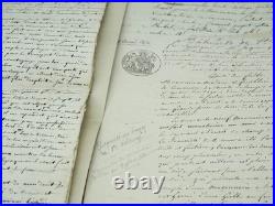 Pochette contenant divers autographes pochette manuscrits XVIIIeme XIXeme