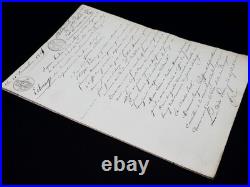 Pochette contenant divers autographes pochette manuscrits XVIIIeme XIXeme