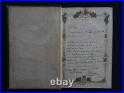 Poème Manuscrit de JASMIN, Poète Agenais, en hommage à Mme. Clara Tudier 1842