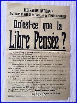 Politique PLACARD Fédération Nationale des Libres Penseurs de France 60/40