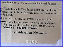 Politique PLACARD Fédération Nationale des Libres Penseurs de France 60/40