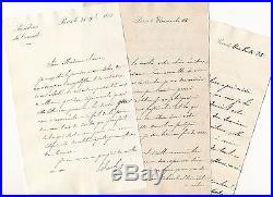 Politique lot 14 lettres autographes signées Charles Duclerc à Comtesse Beaumont