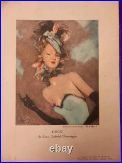 Porte-menu St Raphaël Domergue + Ski Quinquina + Menu Chou Domergue Rare