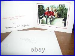 Prince CHARLES and Princess DIANA Authentic Autograph Lovely 1990 Christmas Card