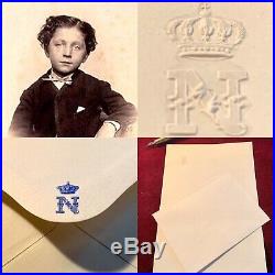Prince Impérial Papier A Lettre + Enveloppe Vierge A Son Chiffre