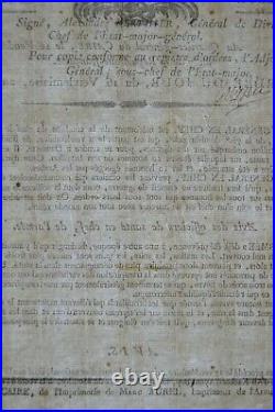 Quartier général du Caire Ordre du jour Grézieu 16 Vendémiaire An 7 1798