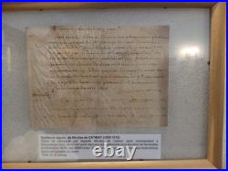 Quittance de règlement, signée de Nicolas de Catinat 1678