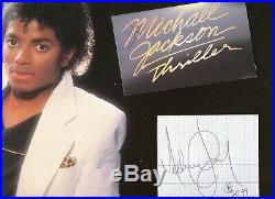 RARE Autographe ORIGINAL du Chanteur MICHAEL JACKSON Framed THRILLER