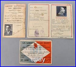 RARE LOT de 19 CARTES d'IDENTITÉS et PIÈCES d'IDENTITÉS DIVERSES