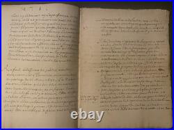 RARE MANUSCRIT JURIDIQUE XVIIe Factum de 1692-1694 (18 pages)