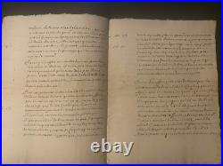 RARE MANUSCRIT JURIDIQUE XVIIe Factum de 1692-1694 (18 pages)