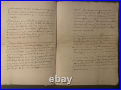 RARE MANUSCRIT JURIDIQUE XVIIe Factum de 1692-1694 (18 pages)