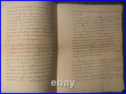 RARE MANUSCRIT JURIDIQUE XVIIe Factum de 1692-1694 (18 pages)