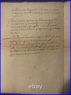 RARE MANUSCRIT JURIDIQUE XVIIe Factum de 1692-1694 (18 pages)