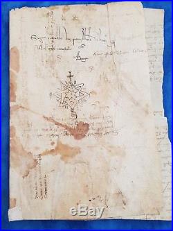 RARE Manuscrit parchemin Inquisition vélin / RARE Manuscript Inquisition vellum